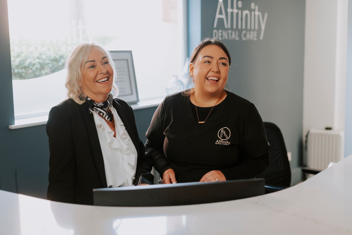The reception team at Affinity